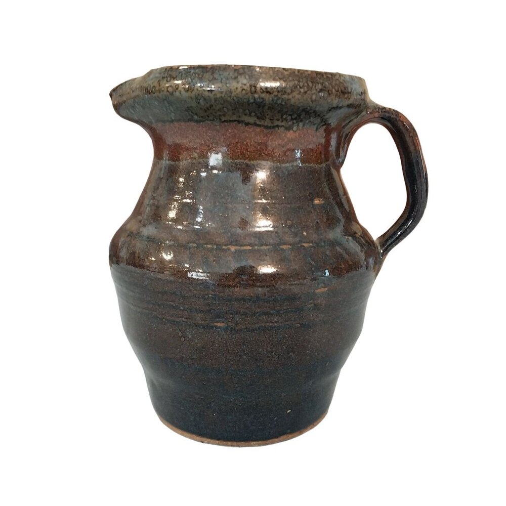 Vintage Stoneware Pottery Rustic Pitcher Vase